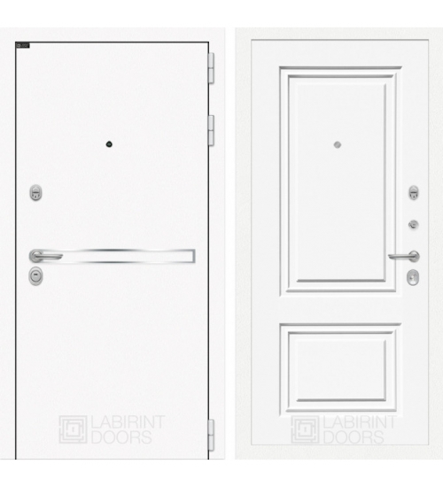 Входная дверь Лайн WHITE 26 Эмаль RAL-9003 (Сигнально белый)