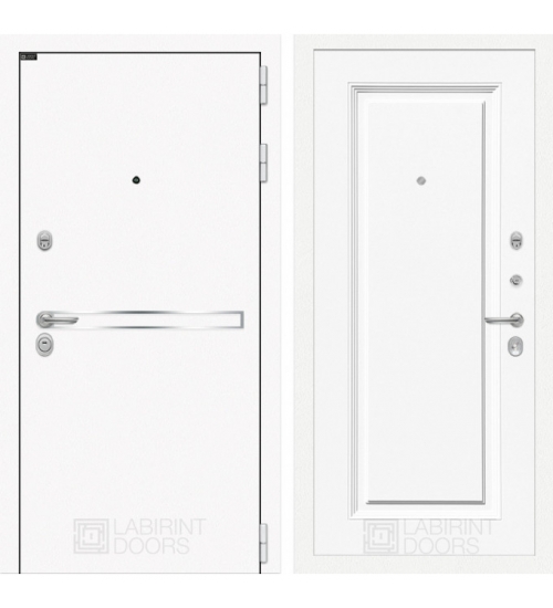 Входная дверь Лайн WHITE 27 Эмаль RAL-9003 (Сигнально белый)