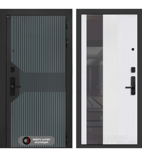 SMARTLAB 32 с зеркалом (Белый софт рельеф)