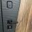 Межкомнатная окрашенная дверь Морра 3К с зеркалом (Черный кварц + Орех каньон коньяк / Орех каньон коньяк)