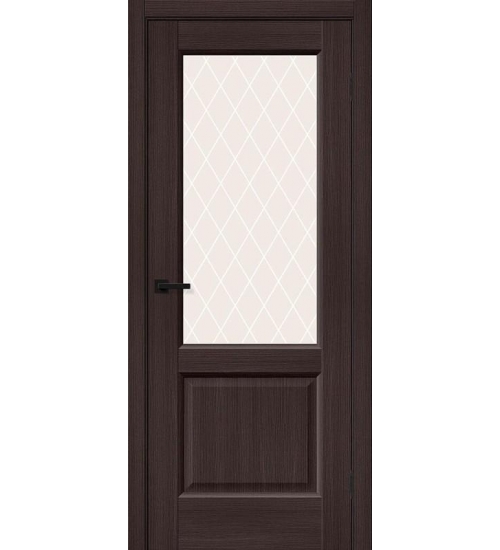 Межкомнатная дверь с экошпоном Неоклассик-33 Wenge Melinga/White Сrystal