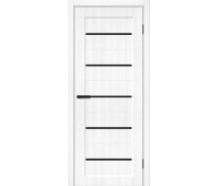 Межкомнатная дверь с экошпоном Мода-22 Snow Melinga / Black Line