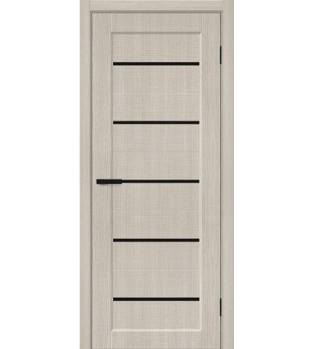 Межкомнатная дверь с экошпоном Мода-22 Cream Melinga / Black Line