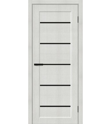 Межкомнатная дверь с экошпоном Мода-22 Bianco Melinga / Black Line