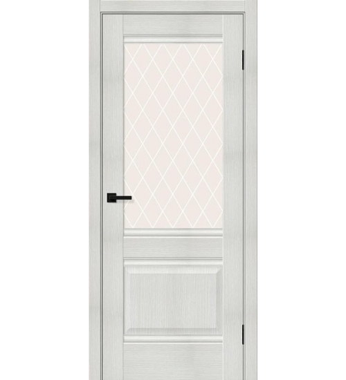 Межкомнатная дверь с экошпоном Прима-3 Bianco Veralinga/White Сrystal