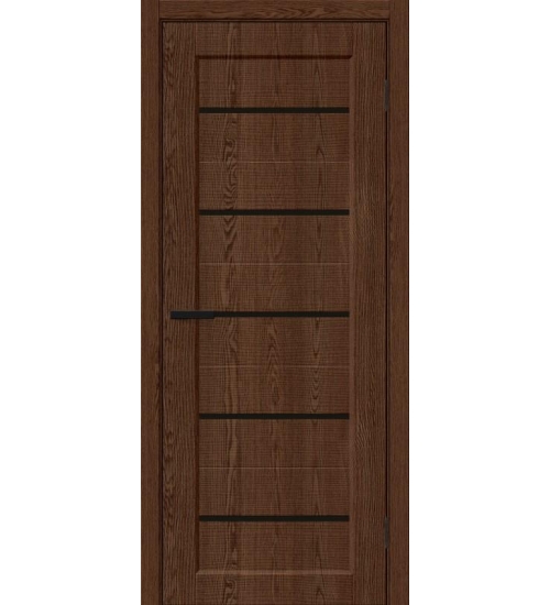 Межкомнатная дверь с экошпоном Мода-22 Brown Dreamline / Black Line