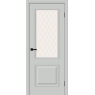Межкомнатная дверь ПЭТ Классик-13 Grey Silk/White Сrystal