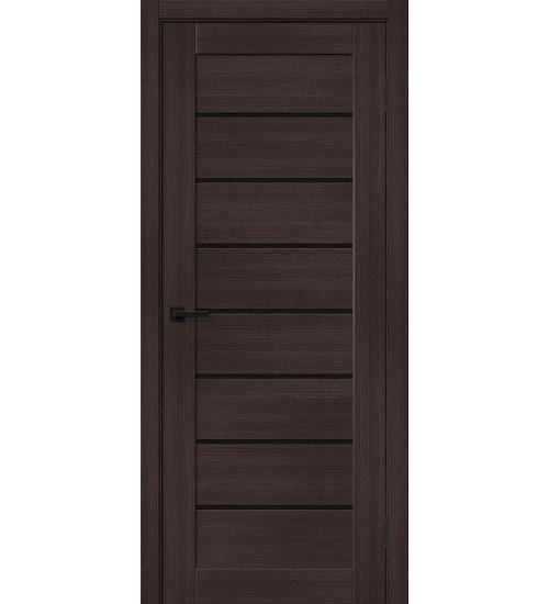 Межкомнатная дверь с экошпоном Браво-22 Wenge Melinga / Black Shine