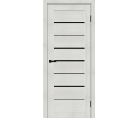 Межкомнатная дверь с экошпоном Браво-22 Bianco Melinga / Black Shine