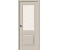 Межкомнатная дверь ПЭТ Классик-13 Cream Silk/White Сrystal
