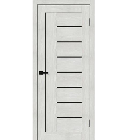Межкомнатная дверь с экошпоном Браво-29 Bianco Melinga / Black Shine