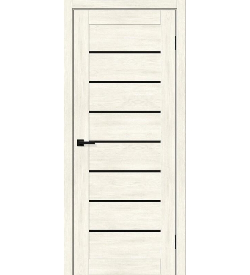 Межкомнатная дверь с экошпоном Браво-22 Nordic Oak  / Black Shine