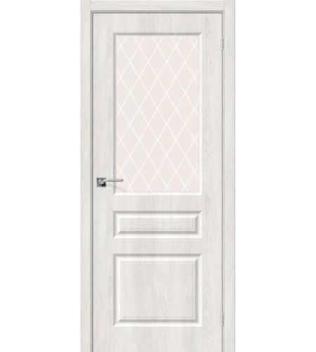Межкомнатная дверь с ПВХ-пленкой Скинни-15 Casablanca / White Сrystal