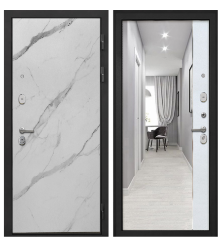 Сицилия артик натуральный ФЛЗ-305 с зеркалом (Лофт белый)