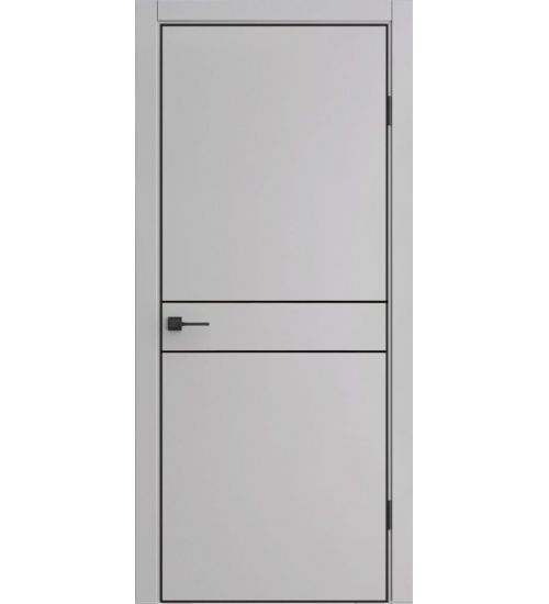 Межкомнатная дверь с эко шпоном ДП-52 (Silver gray)